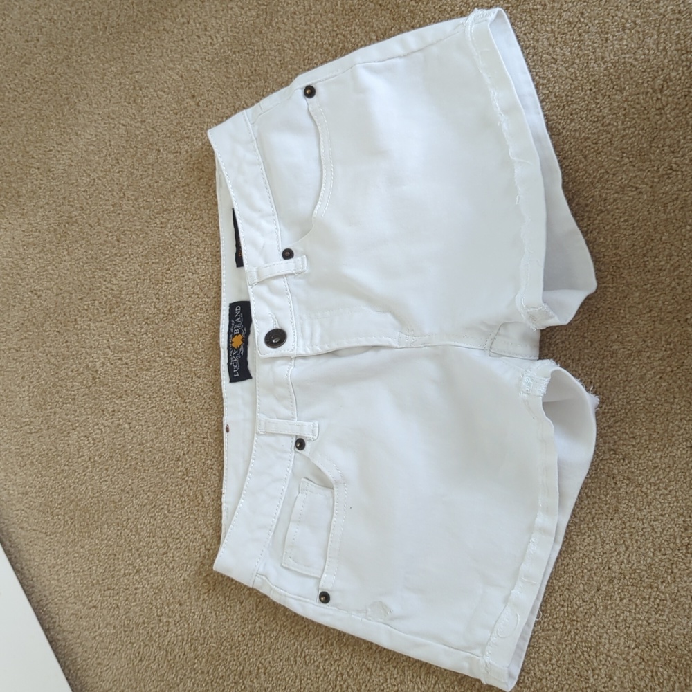 Lucky Brand Girls White Denim Shorts Size 14